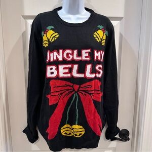 Ugly Christmas Sweater Medium Brooklyn Santa Jungle My Bells